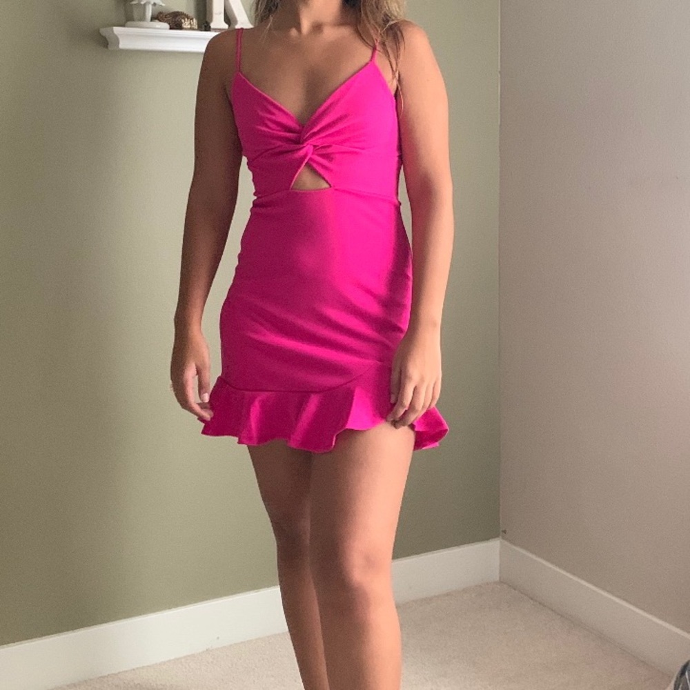Pink mini dress